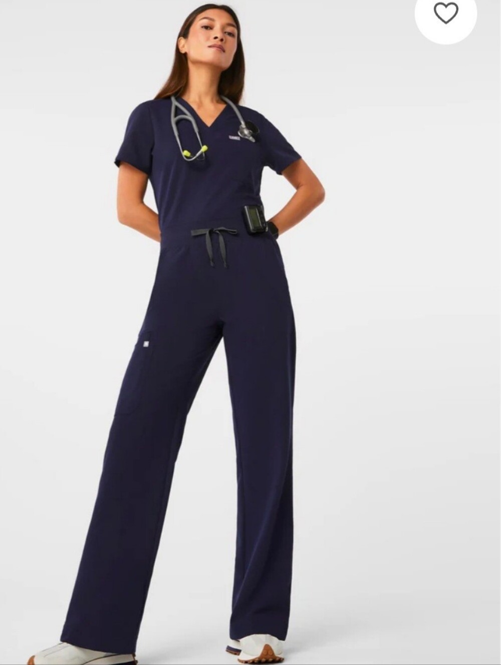 FIGS ISABEL HIGH WAISTED WIDE LEG SCRUB PANTS
